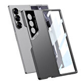 Galaxy Z Fold 6 Kılıf Ultra İnce Kamera Korumalı Sert Rubber Zore 3. Seri Procase Kapak-Siyah