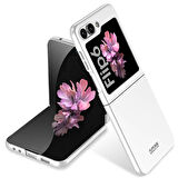 Galaxy Z Flip 6 Kılıf Zore Sert Kıpta Kapak-Gümüş