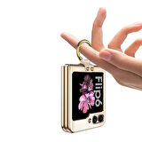 Galaxy Z Flip 6 Kılıf Zore Yüzüklü Kıpta Kapak-Koyu Yeşil