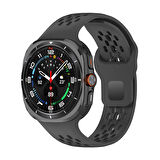 Galaxy Watch Ultra 47mm Zore KRD-119 Delikli Tasarım Silikon Kordon-Siyah
