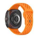 Galaxy Watch Ultra 47mm Zore KRD-119 Delikli Tasarım Silikon Kordon-Gri