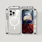 iPhone 16 Pro Kılıf Magsafe Şarj Özellikli AirBagli Şeffaf Zore İncek Kapak-Şeffaf