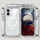 iPhone 16 Plus Kılıf Magsafe Şarj Özellikli AirBagli Şeffaf Zore İncek Kapak-Şeffaf