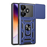 Xiaomi Redmi 13 4G Kılıf Magnetik Standlı Kamera Korumalı Sürgülü Vega Kapak