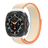 ​​Galaxy Watch Ultra 47mm Zore KRD-03 Hasır Kordon-Krem