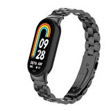 Xiaomi Mi Band 8 KRD-04 Metal Kordon-Siyah