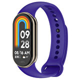 Xiaomi Mi Band 9 Serisi Klasik Kordon Silikon Strap Kayış-Mor