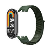 Xiaomi Mi Band 8 Zore KRD-03 Hasır Kordon-Gri