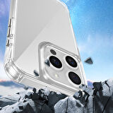 iPhone 15 Pro Max Kılıf AirBagli Takılabilir Askı Aparatlı Zore Snap Silikon Kapak-Şeffaf