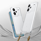 Xiaomi Redmi Note 13 Pro Plus 5G Uyumlu Kılıf Airbagli Takılabilir Askı Aparatlı Zore Snap Silikon K