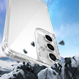 Galaxy A15 Kılıf AirBagli Takılabilir Askı Aparatlı Zore Snap Silikon Kapak-Şeffaf