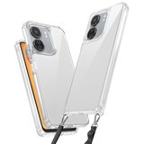Redmi 13C Uyumlu Airbagli Takılabilir Askı Aparatlı MKST Snap Silikon Kapak-Şeffaf