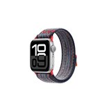 Watch 10 42mm Uyumlu KRD-91 Hasır Kordon Strap Kayış-Mavi-Kırmızı
