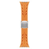 Apple Watch 10 46mm KRD-127 Metal Tokalı Silikon Kordon-Turuncu