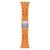 Apple Watch 42mm KRD-127 Metal Tokalı Silikon Kordon-Beyaz