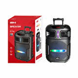 Zore GD-1503 Dijital LED Göstergeli FM Radyolu Mikrofonlu RGB TWS 15 inç Stereo Bass Kablosuz Karaok