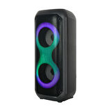Zore GD-2413 FM Radyolu RGB TWS Çift 4 inç Stereo Bass Kablosuz Hoparlör