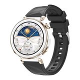 Huawei Watch GT5 Pro 42mm Uyumlu MKST KRD-129 Silikon Kordon Strap Kayış-Siyah