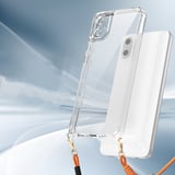 Galaxy A06 Uyumlu Kılıf Airbagli Takılabilir Askı Aparatlı MKST Snap Silikon Kapak-Şeffaf