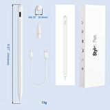 ​TKNC Yeni Seri Pencil 16 Stylus Dokunmatik Tablet Kalemi - Beyaz