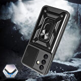 Galaxy A26 Kılıf Magnetik Standlı Kamera Korumalı Zore Sürgülü Vega Kapak -115436