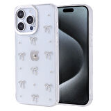 iPhone 15 Pro Max Kılıf Airbag Tasarımlı Simli Şeffaf Zore Kutup Kapak - Fiyonk