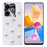 İnfinix Hot 40i Kılıf Airbag Tasarımlı Simli Şeffaf Zore Kutup Kapak - Fiyonk