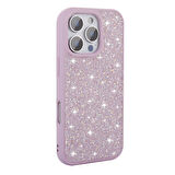 iPhone 16 Pro Kılıf Parlak Taşlı Tasarım Pırlanta Kapak