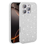 iPhone 16 Pro Max Kılıf Parlak Taşlı Tasarım Zore Pırlanta Kapak - Lila