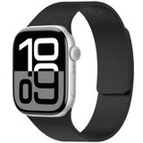 Watch 10 42mm MKST KRD-136 Kabartma Desenli Silikon Kordon - Siyah