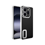 Xiaomi Redmi Note 14 5G Kılıf Kamera Korumalı Logo Gösteren Zore Omega Kapak