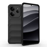 Xiaomi Redmi Note 14 4G Kılıf Esnek TPU Oyuklu Arka Yüzey Tasarımlı Etnik Silikon Kapak