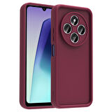 Redmi 14C Kılıf Kamera Korumalı MKST Ananas Kapak - Mürdüm