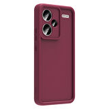 Redmi Note 13 Pro Plus Kılıf Kamera Korumalı TLZN Ananas Kapak - Mürdüm