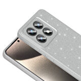 14T Pro Kılıf Kamera Korumalı Simli Lüks SYS Koton Kapak - Lila