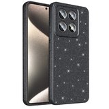 14T Pro Kılıf Kamera Korumalı Simli Lüks EFFX Koton Kapak - Gümüş