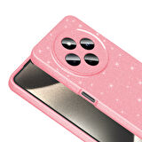 Redmi 14C 4G Kılıf Kamera Korumalı Simli Lüks FRMS Koton Kapak - Lila