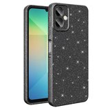 Galaxy A06 Kılıf Kamera Korumalı Simli Lüks EFFX Koton Kapak - Siyah