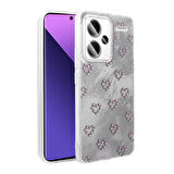 Redmi Note 13 Pro Plus 5G Kılıf Kamera Korumalı Figürlü Zore Ponti Silikon Kapak - Beyaz