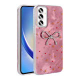 Galaxy A35 Kılıf Kamera Korumalı Figürlü Zore Ponti Silikon Kapak - Lila