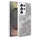 Galaxy S23 Ultra Kılıf Kamera Korumalı Figürlü Zore Ponti Silikon Kapak - Beyaz