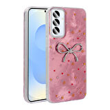 Galaxy S24 FE Kılıf Kamera Korumalı Figürlü Zore Ponti Silikon Kapak - Açık Pembe