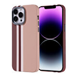 iPhone 14 Pro Max Kılıf Magsafe Şarj Özellikli Karbon Fiber Görünümlü Zore Nekst Kapak - Yeşil