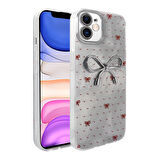 iPhone 11 Kılıf Kamera Korumalı Figürlü Zore Ponti Silikon Kapak - Açık Mavi