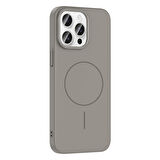 iPhone 14 Pro Max Kılıf Magsafe Şarj Özellikli Zore Ruby Silikon Kapak - Siyah