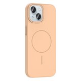 iPhone 15 Kılıf Magsafe Şarj Özellikli MKST Ruby Silikon Kapak - Siyah