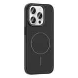 iPhone 15 Pro Max Kılıf Magsafe Şarj Özellikli Zore Ruby Silikon Kapak - Siyah