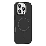 iPhone 16 Pro Max Kılıf Magsafe Şarj Özellikli Zore Ruby Silikon Kapak - Gri