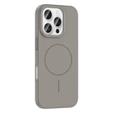 iPhone 16 Pro Max Kılıf Magsafe Şarj Özellikli Zore Ruby Silikon Kapak - Gri