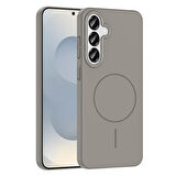 Galaxy S25 Plus Kılıf Magsafe Şarj Özellikli Zore Ruby Silikon Kapak - Mürdüm